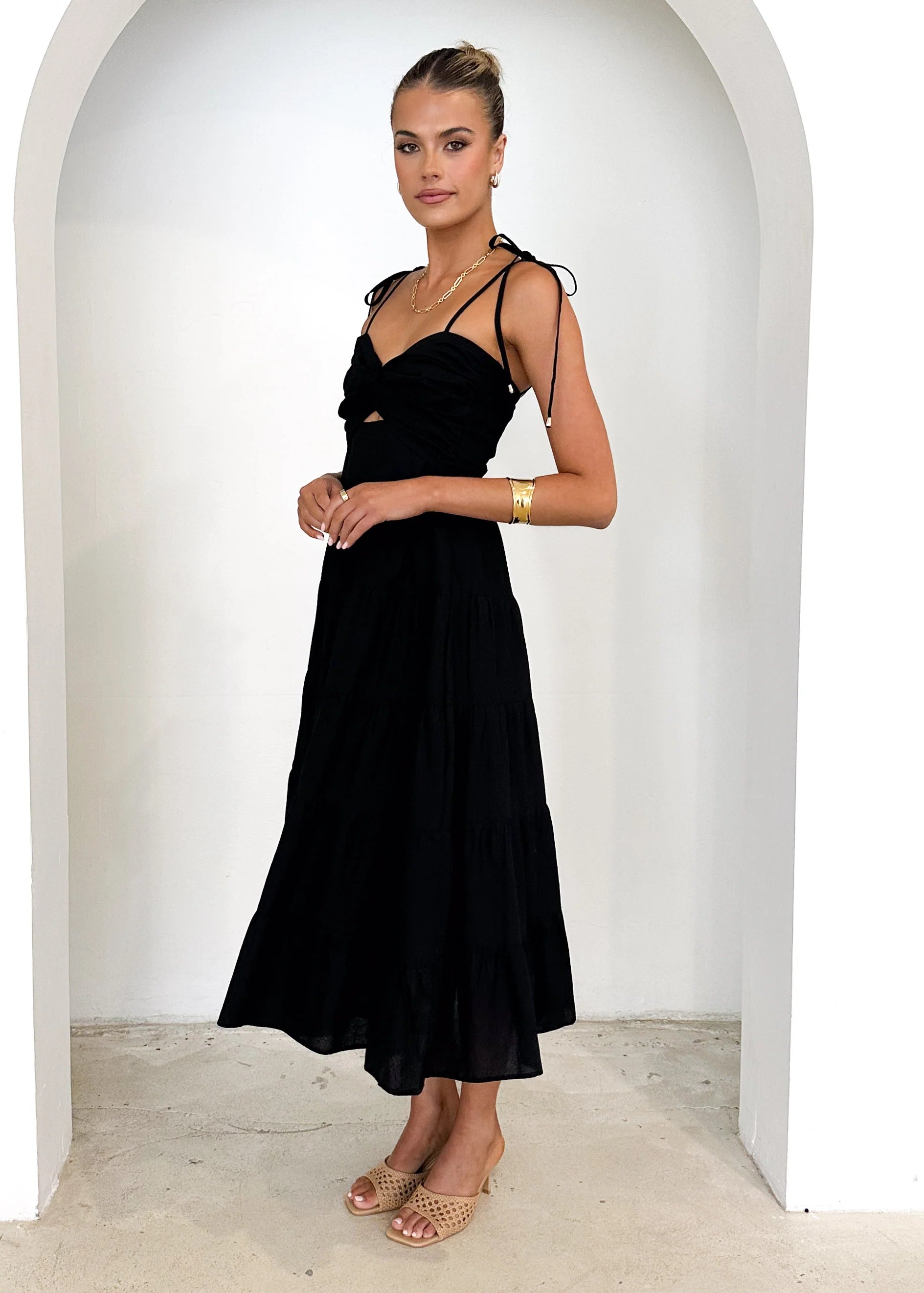 Tallia Midi Dress - Black