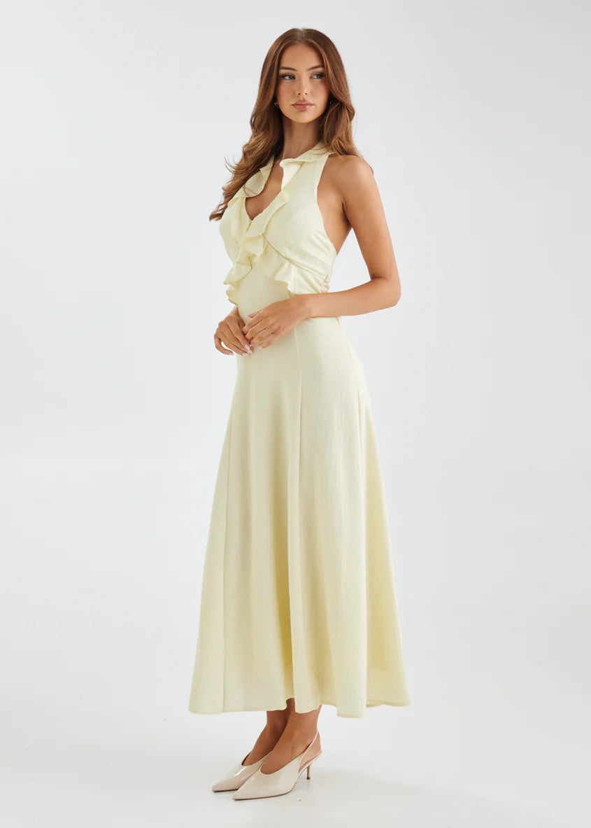 Montana Midi Dress - Lemon