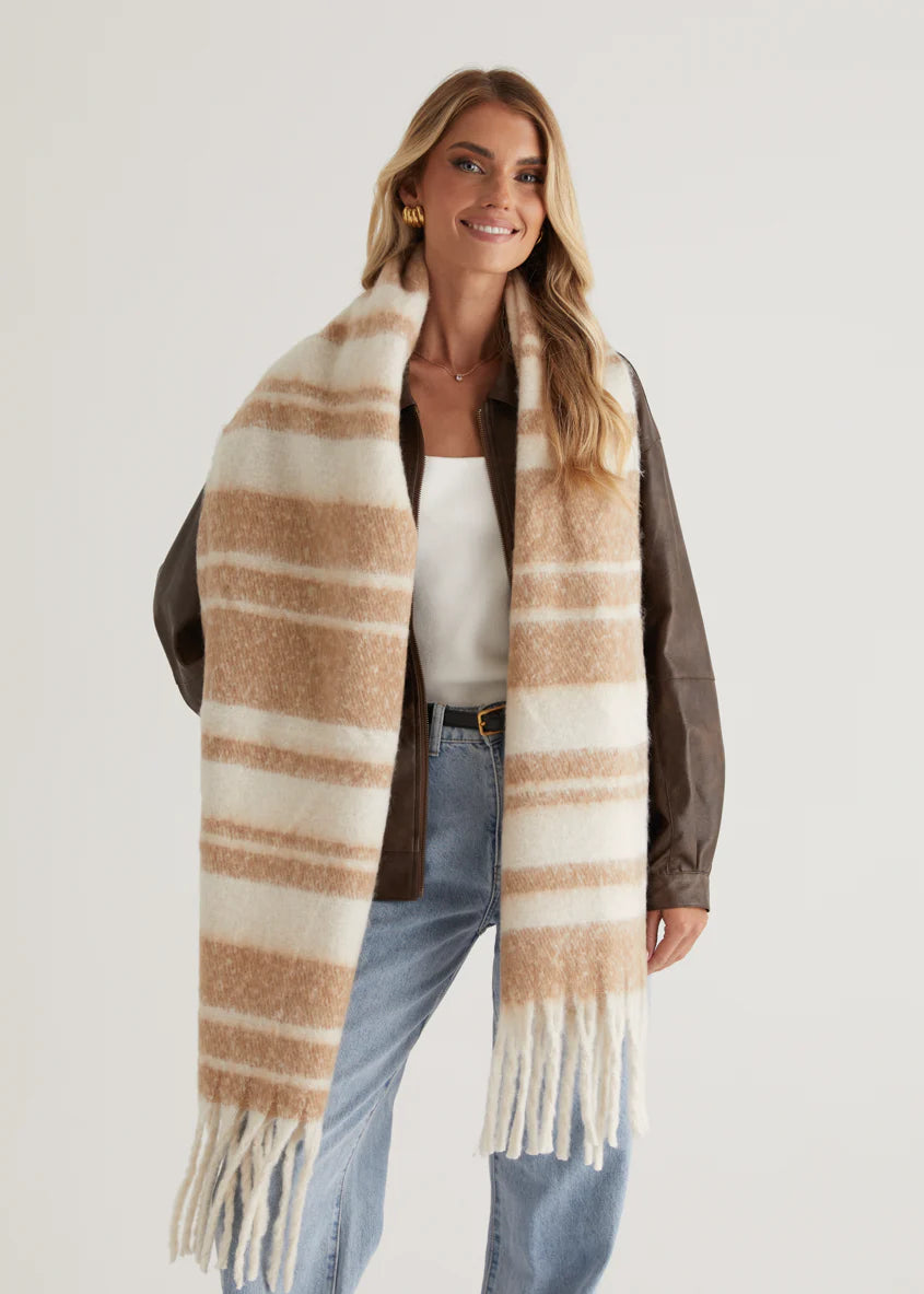 Novella Scarf - Natural Check