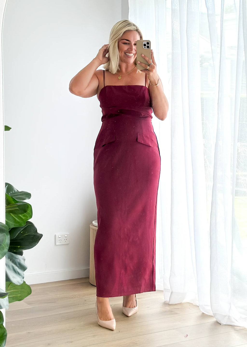 Hansel Maxi Dress - Wine