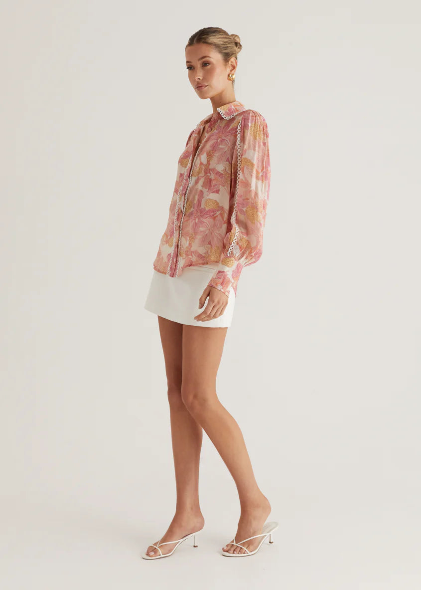 Driftwood Shirt - Blush Floral