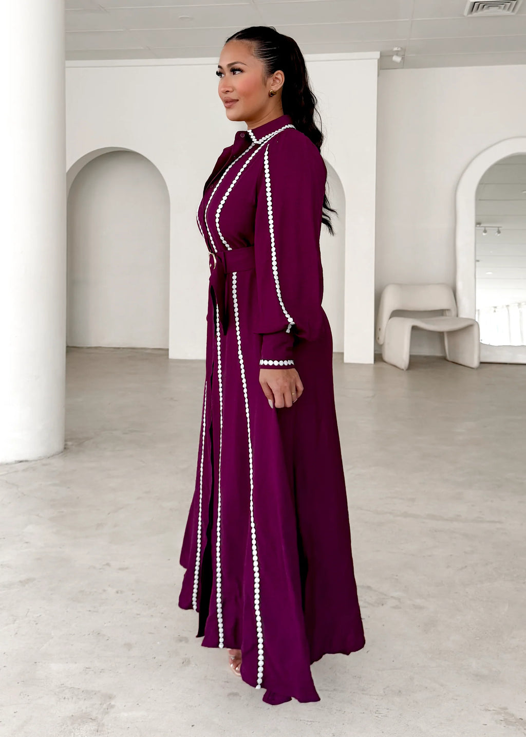 Nevaeh Maxi Dress - Burgundy