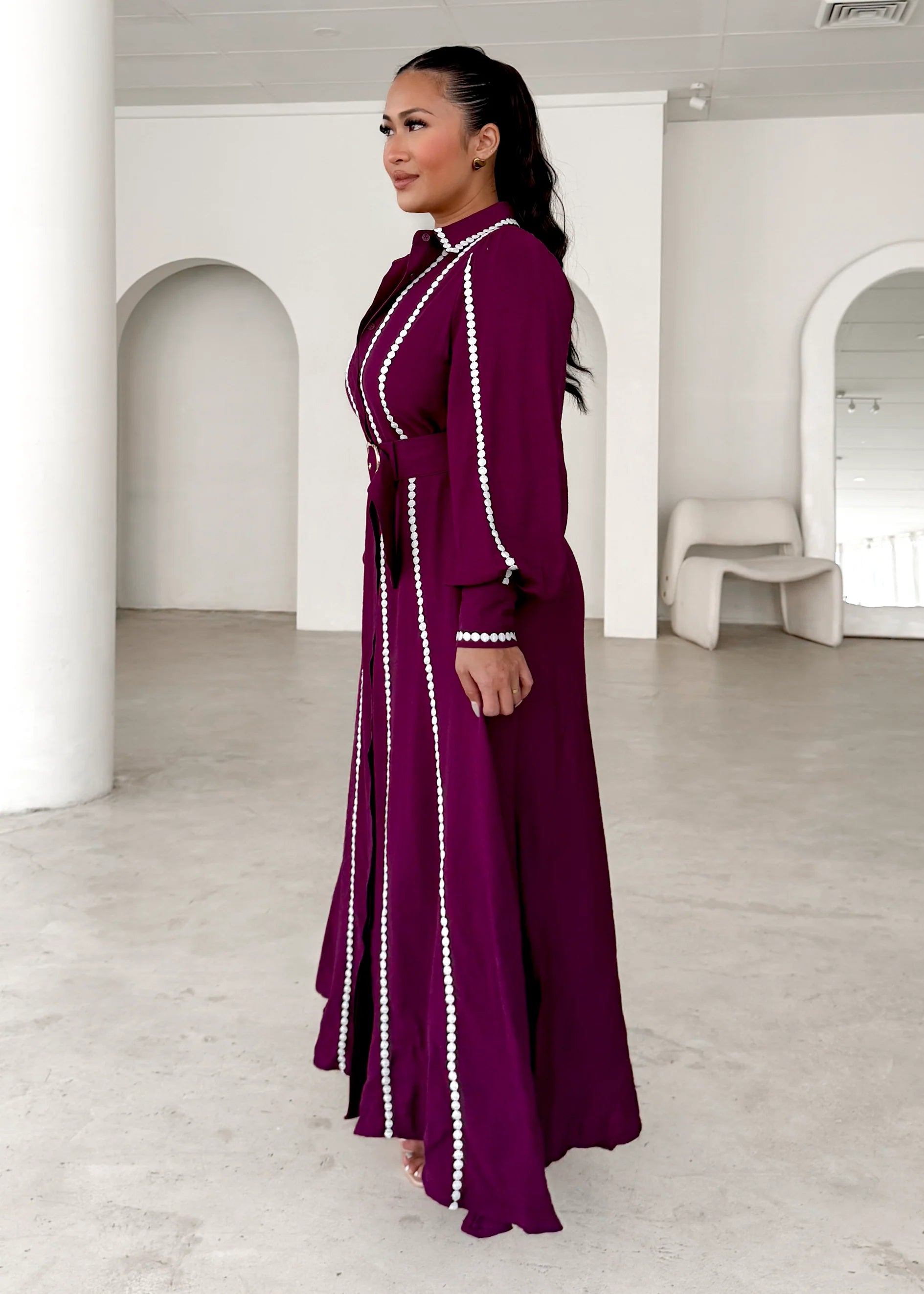 Nevaeh Maxi Dress - Burgundy