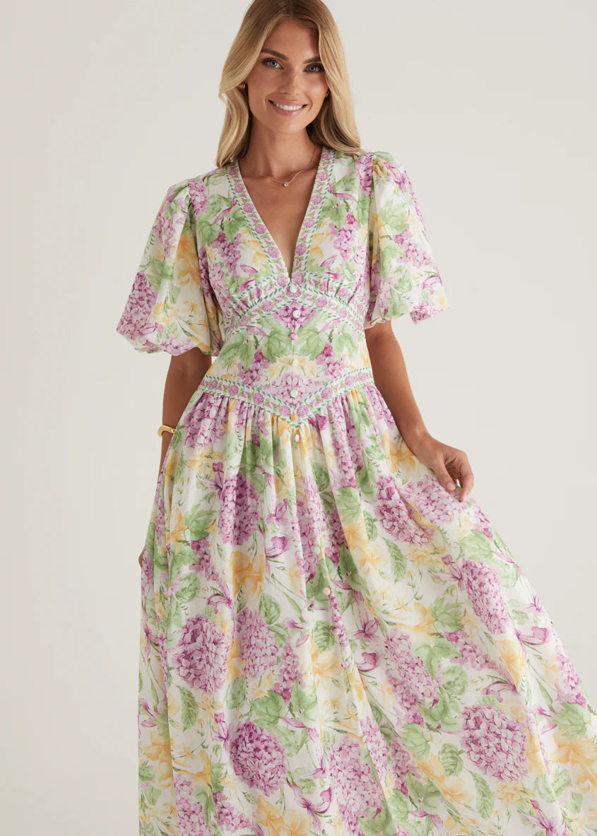 Marcelle Maxi Dress - Purple Hydrangea