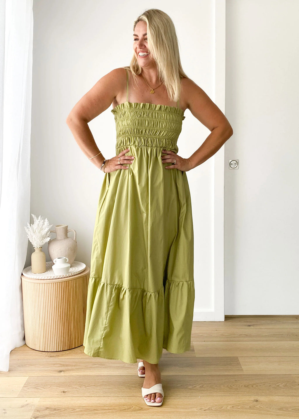 Maple Maxi Dress - Pistachio