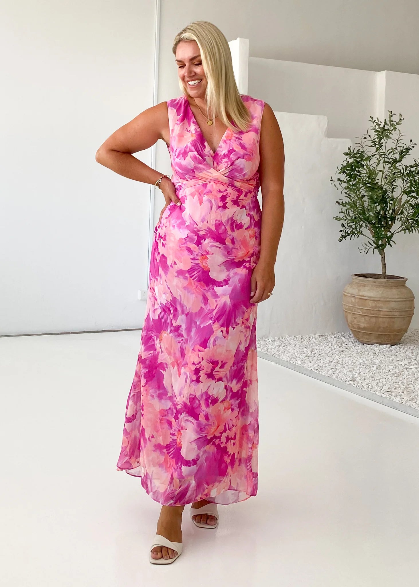 Nikki Maxi Dress - Pink Ziah