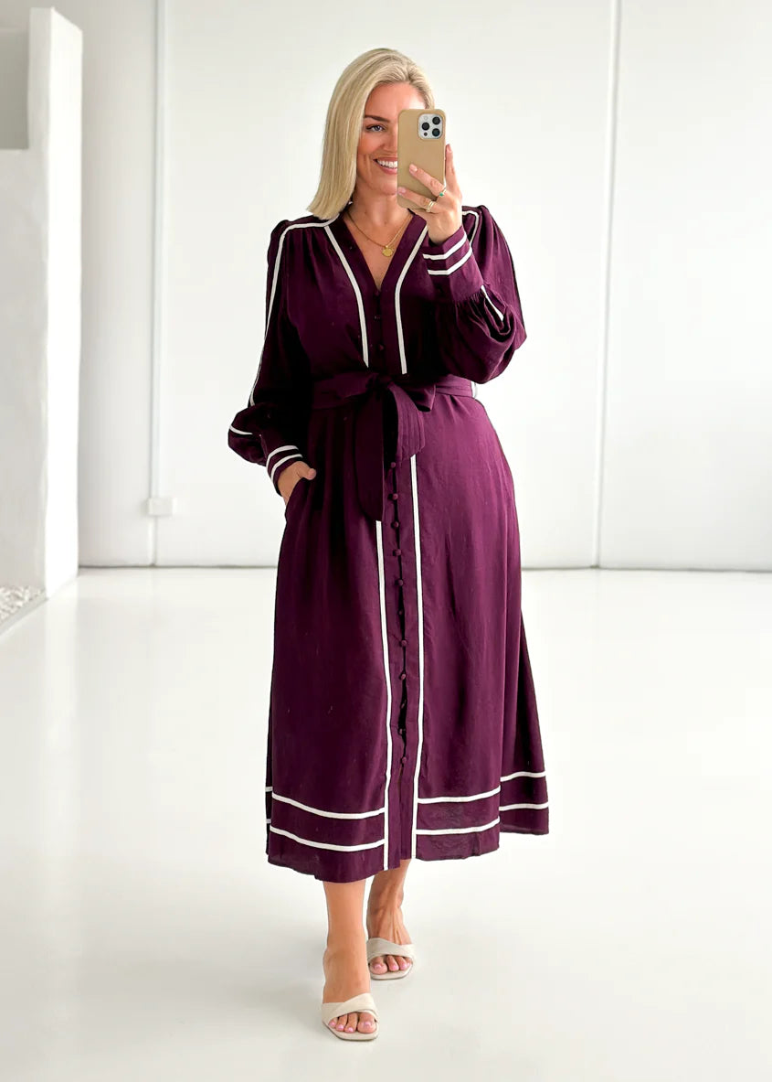 Melody Maxi Dress - Plum