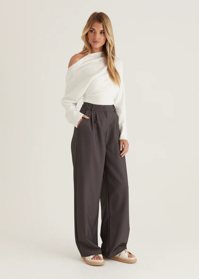 Marbella Pants - Charcoal