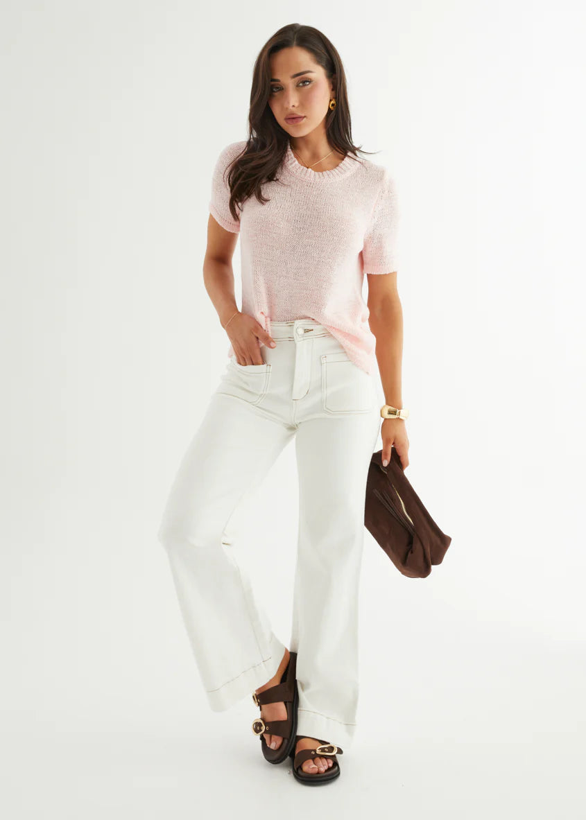 Halle Knit Top - Blush