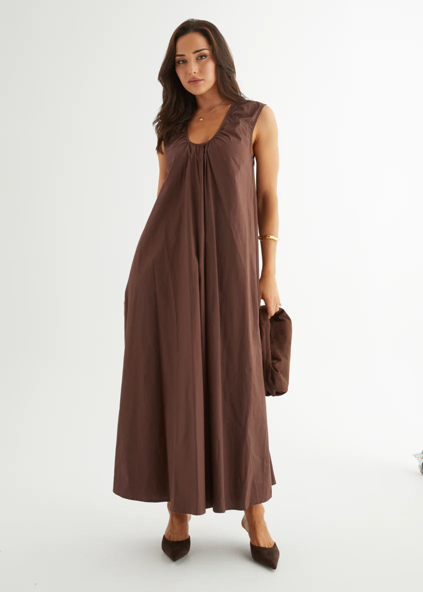 Casandra Maxi Dress - Chocolate