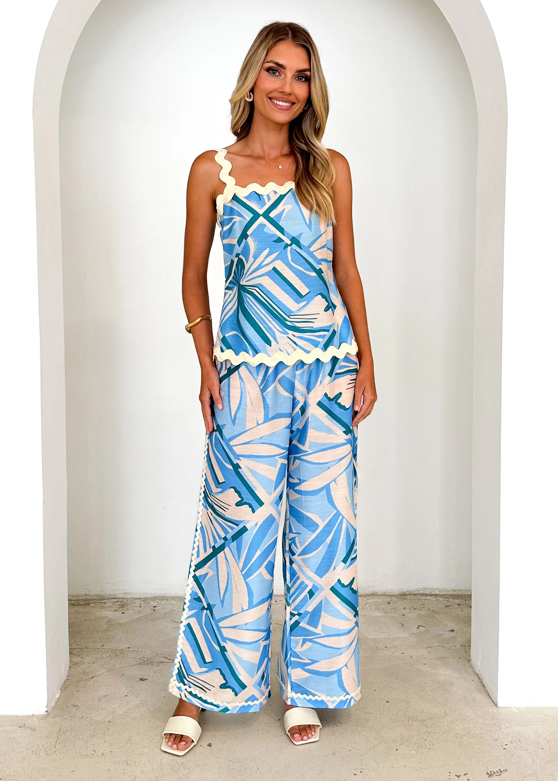 Coast Pants - Blue Abstract