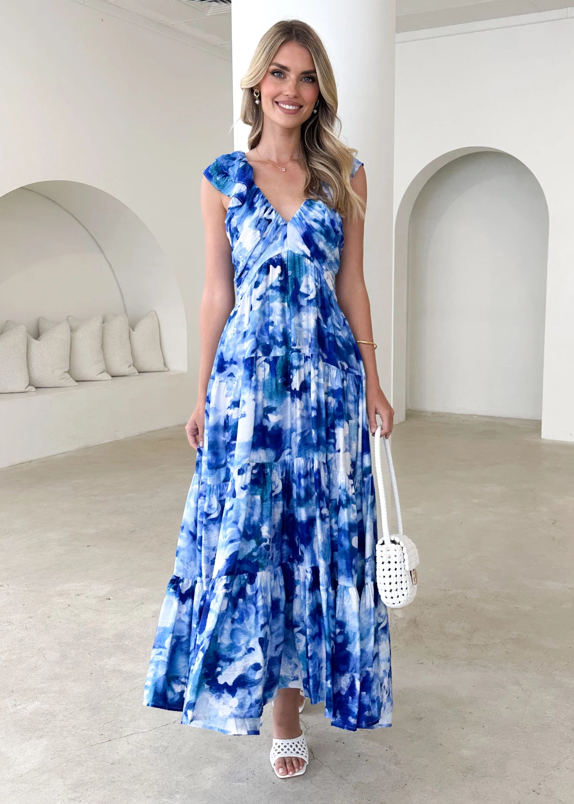 Finley Maxi Dress - Blue Splash