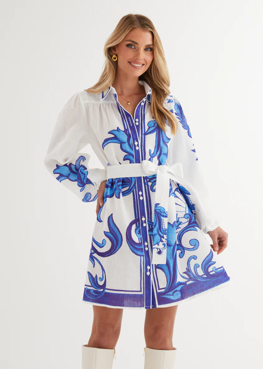 Nicoletta Dress - Blue Zayna