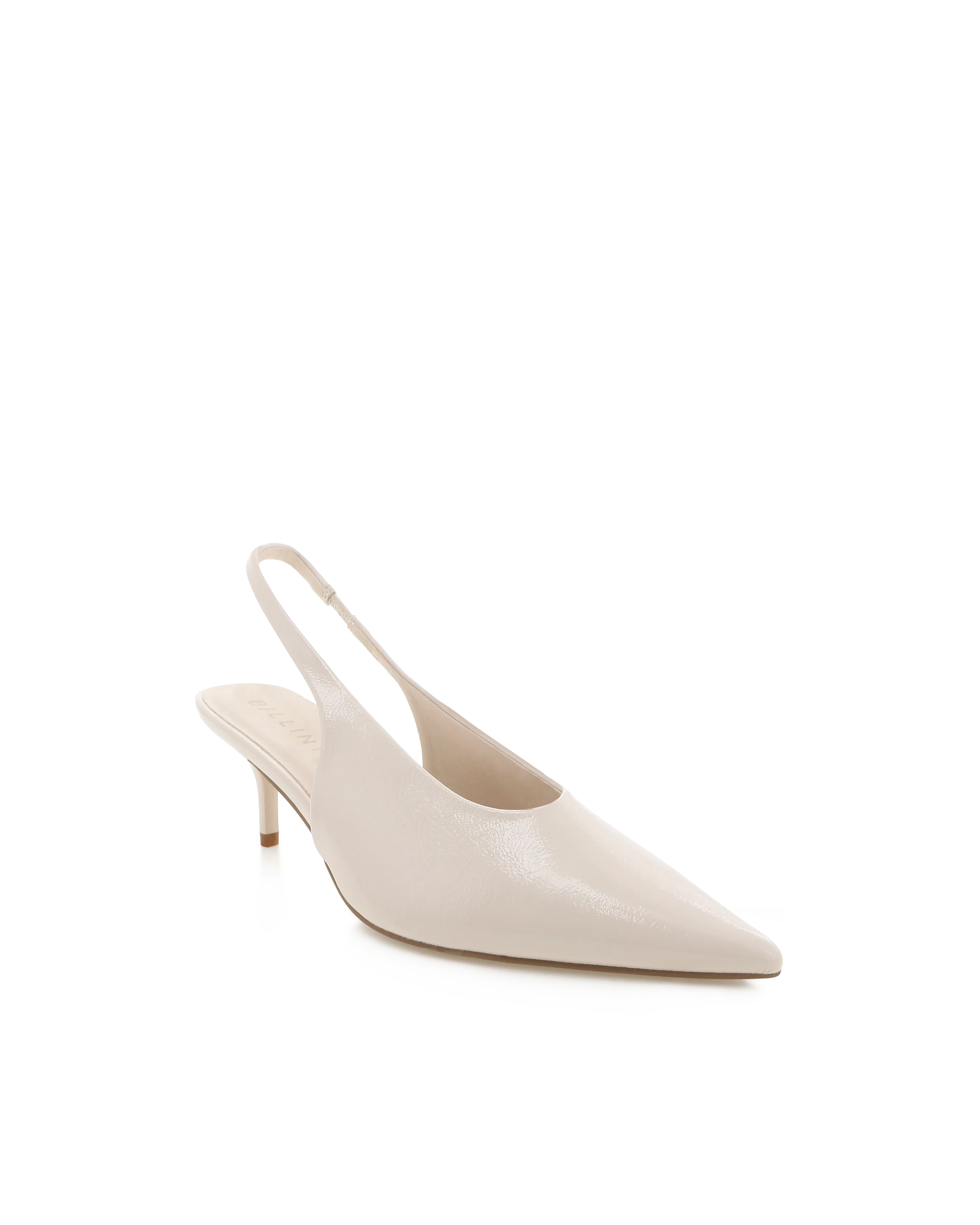 Xishi Heels - Chalk Crinkle Patent