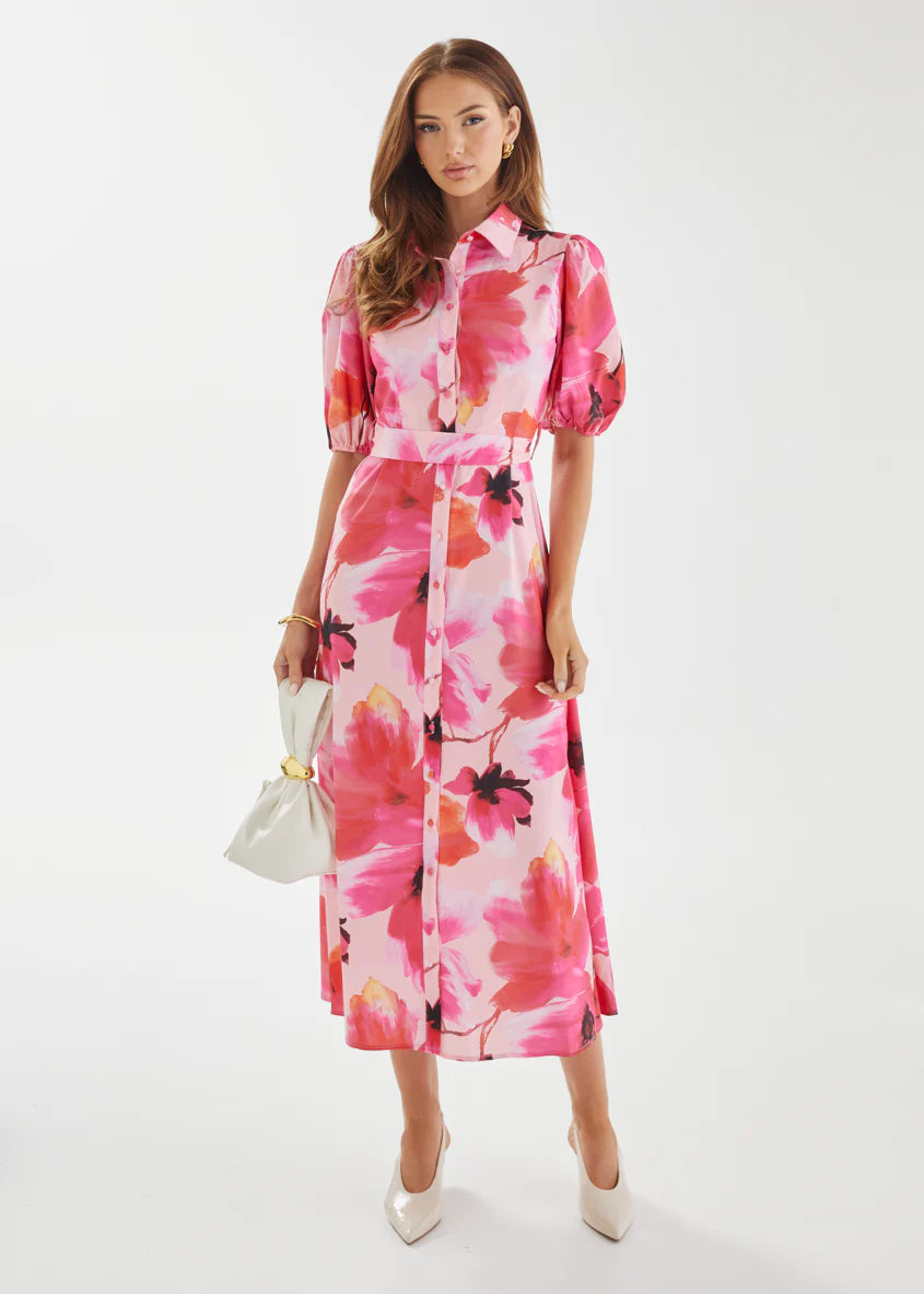 Jordyn Maxi Dress - Raspberry Floral