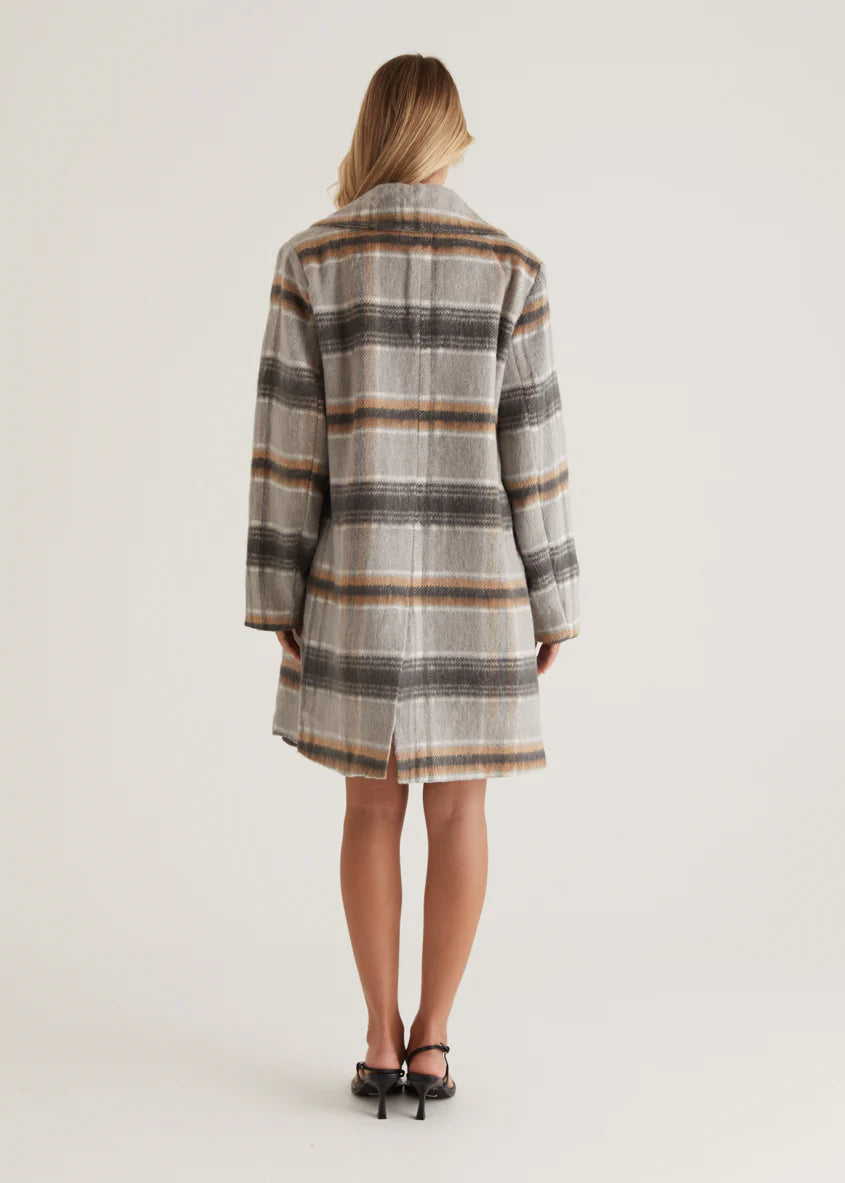 Oprael Coat - Grey Check