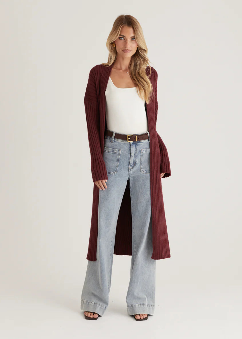 Ronan Cardigan - Burgundy