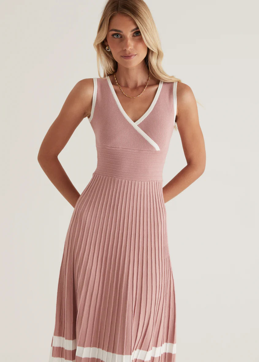 Radiate Knit Midi Dress - Blush