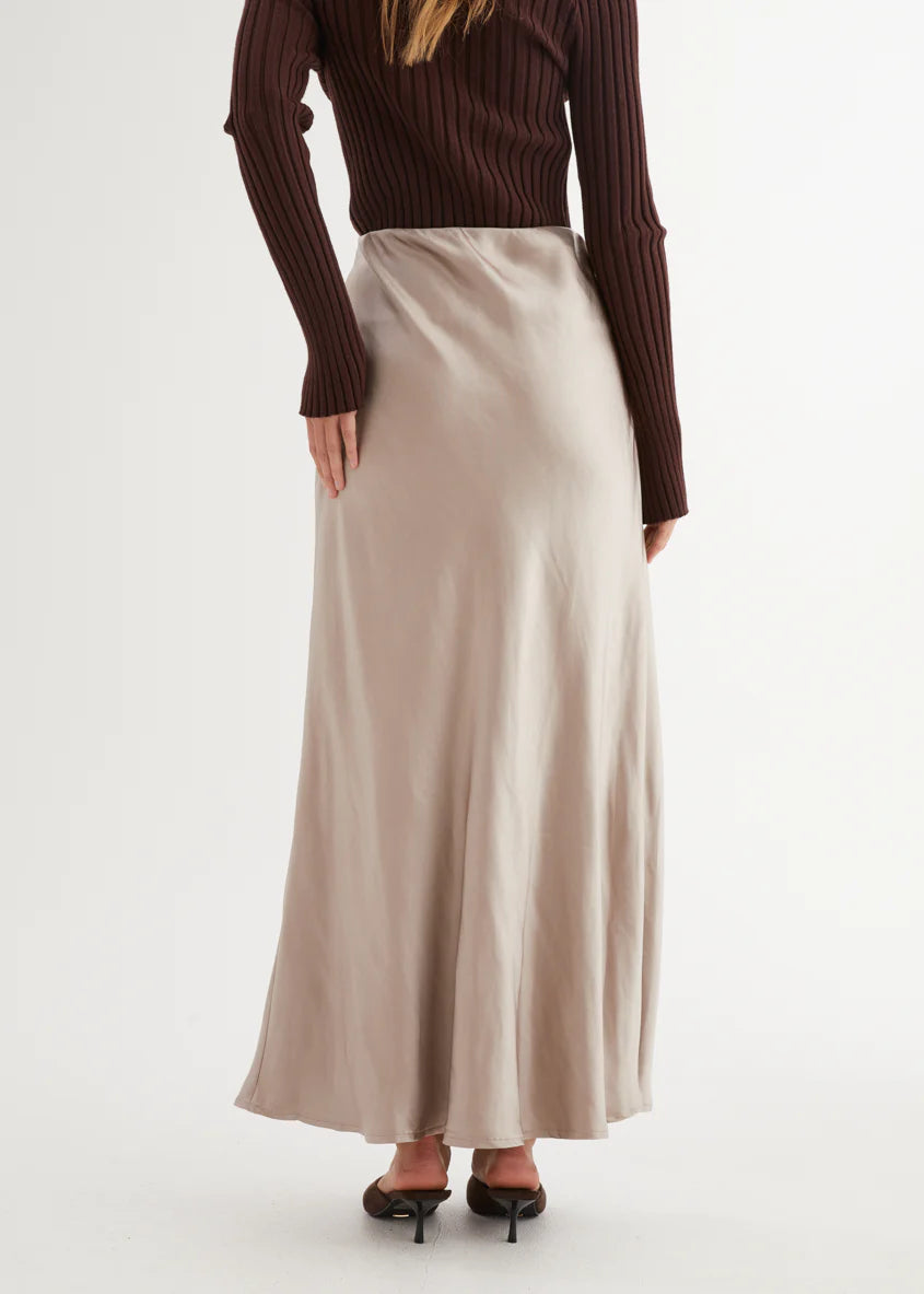 Rosalie Midi Skirt - Taupe
