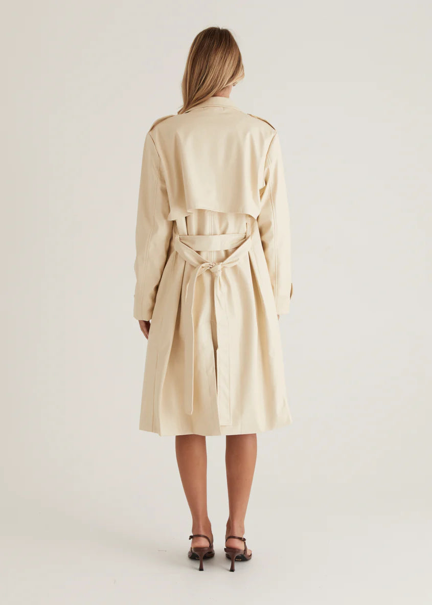 Elkie Pu Trench - Cream