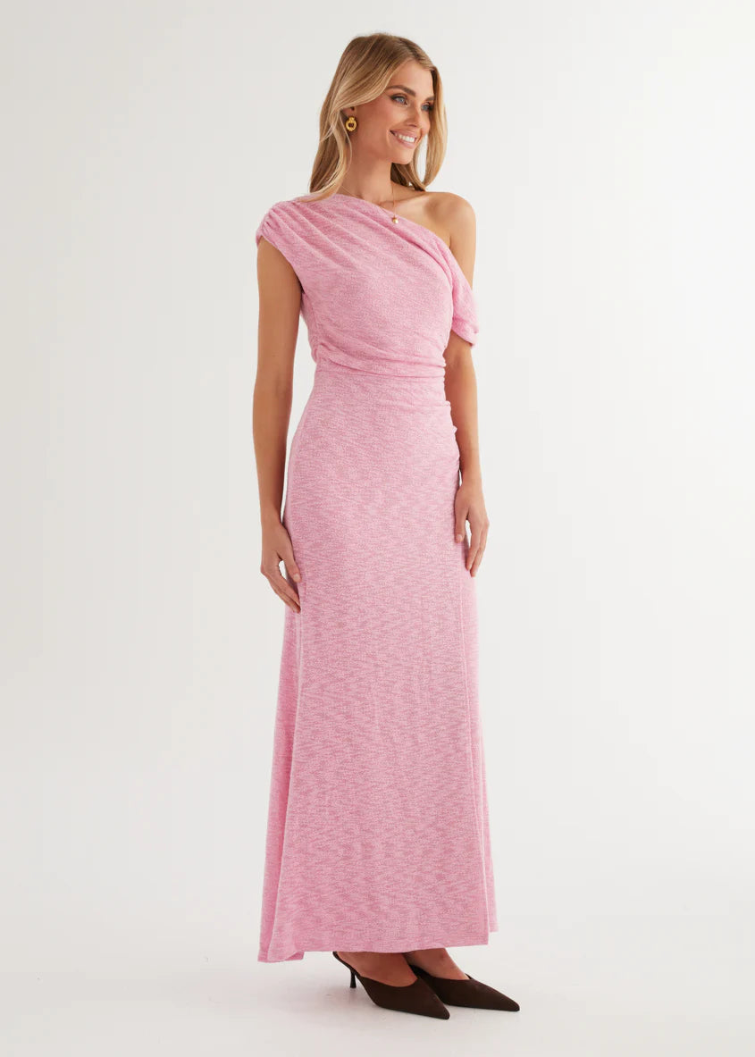 Rosantica Drop Shoulder Midi Dress - Pink