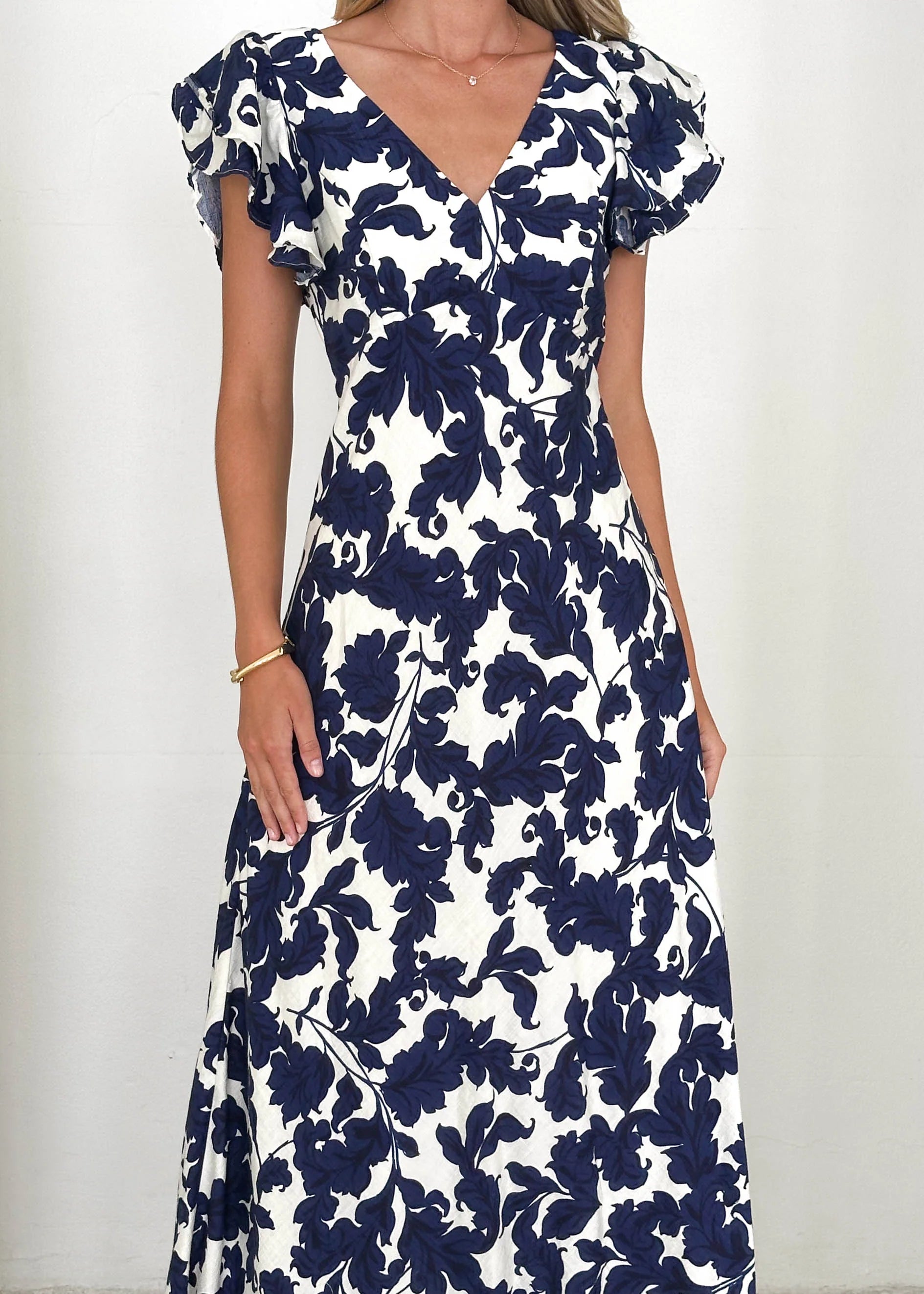 Xandra Maxi Dress - Navy Paisley