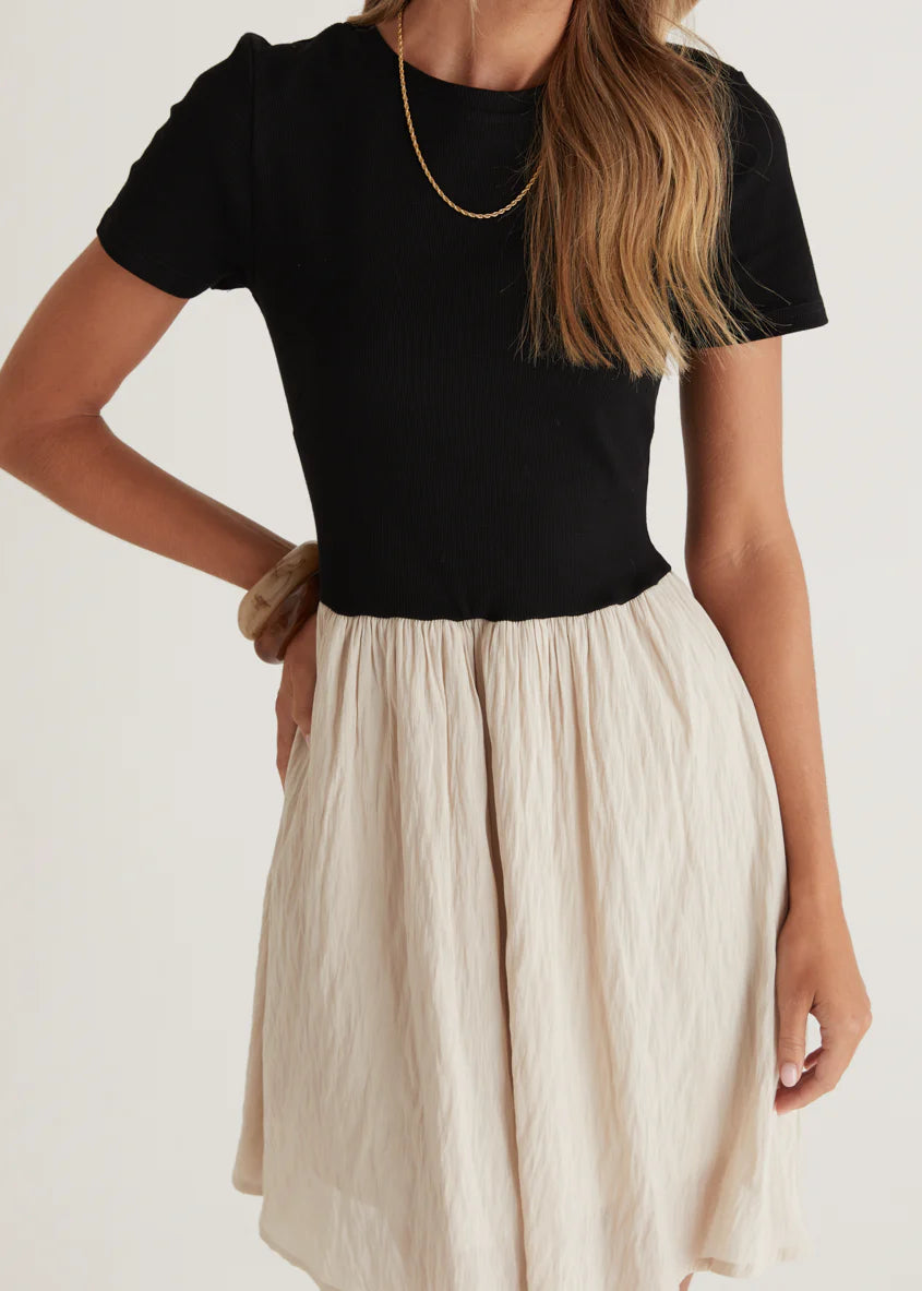 Karmen Dress - Beige Splice