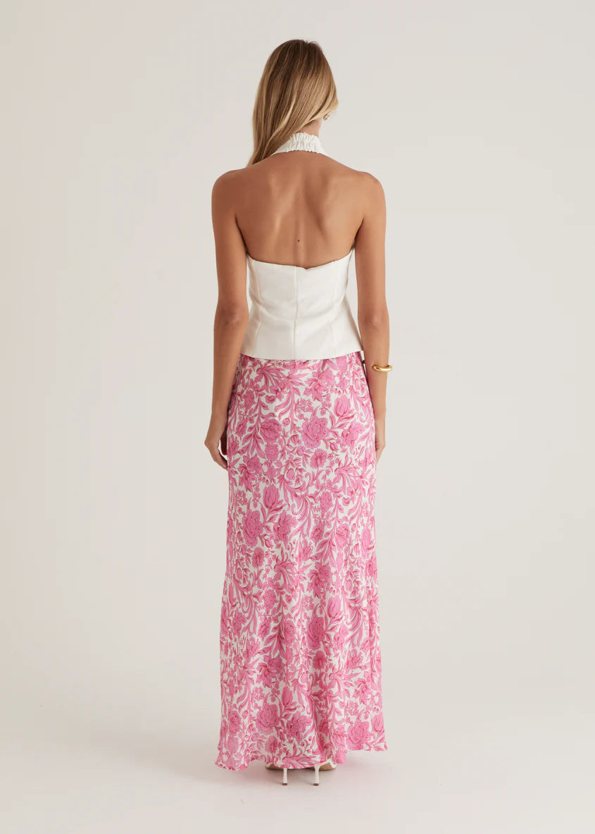 Tammy Maxi Skirt - Pink Floral