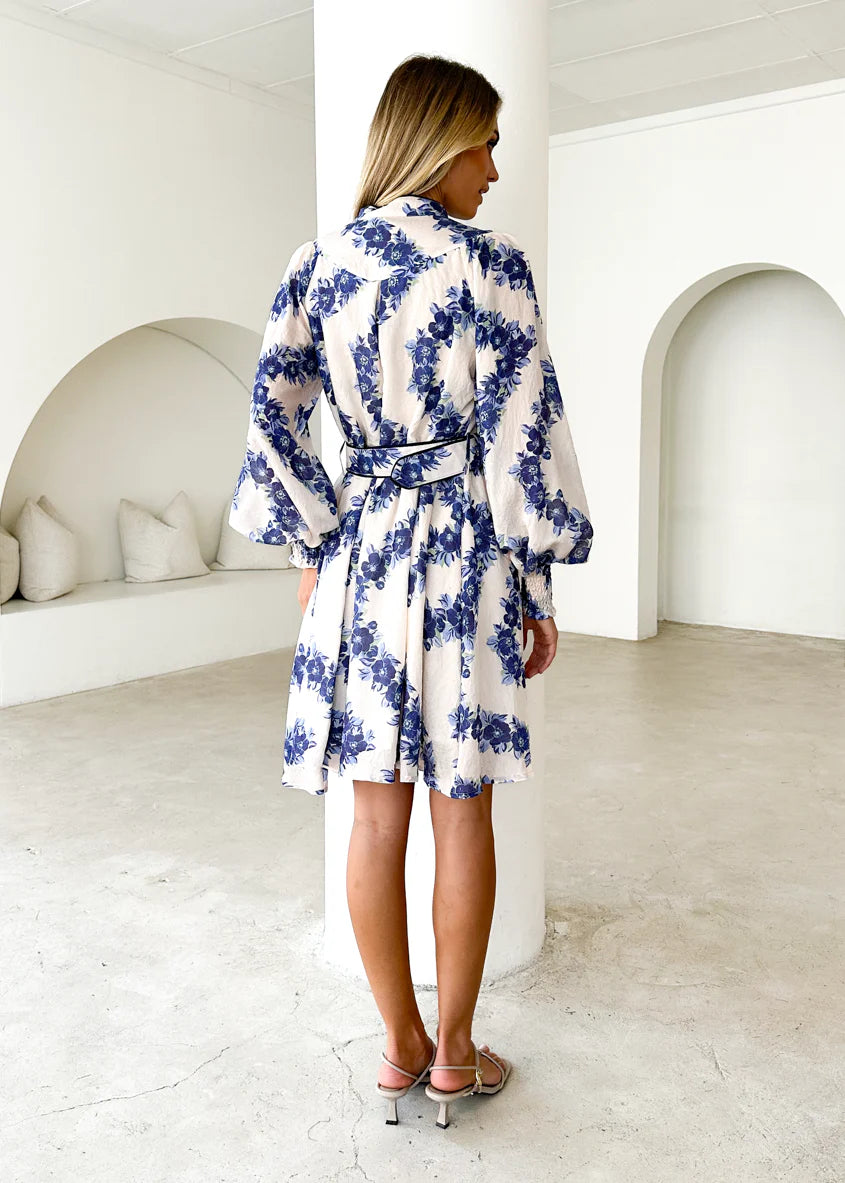 Silene Dress - Blue Floral