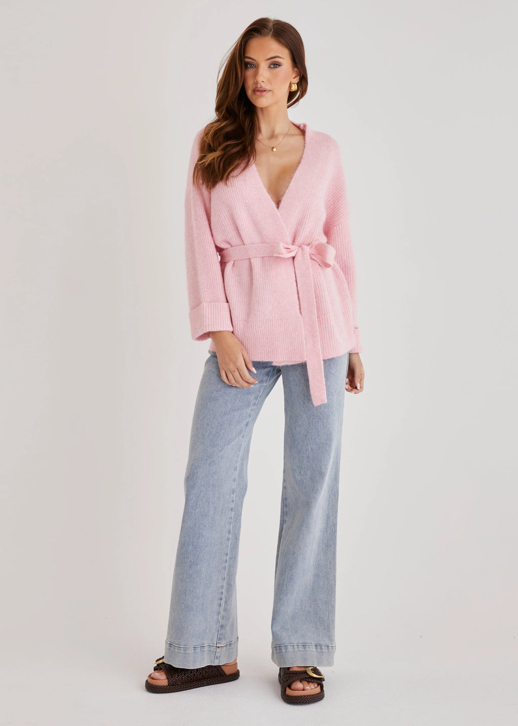 Coyote Wrap Sweater - Pink