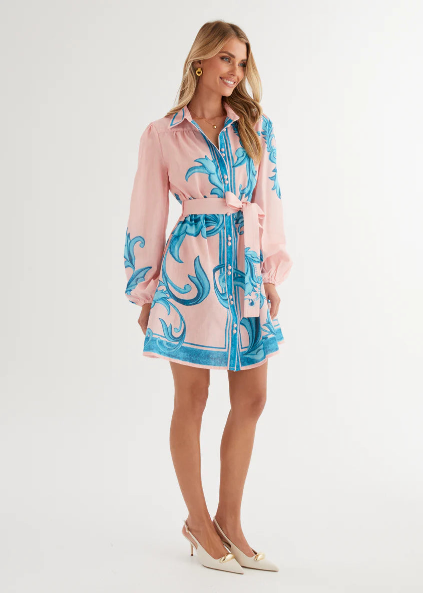 Nicoletta Dress - Pink Zayna