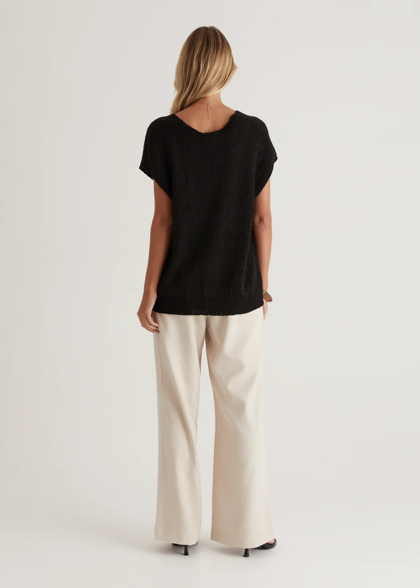 Melrose Knit Top - Black