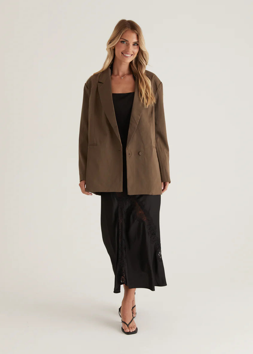 Elara Blazer - Olive