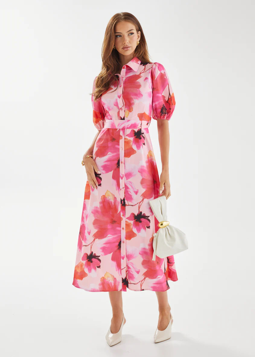 Jordyn Maxi Dress - Raspberry Floral