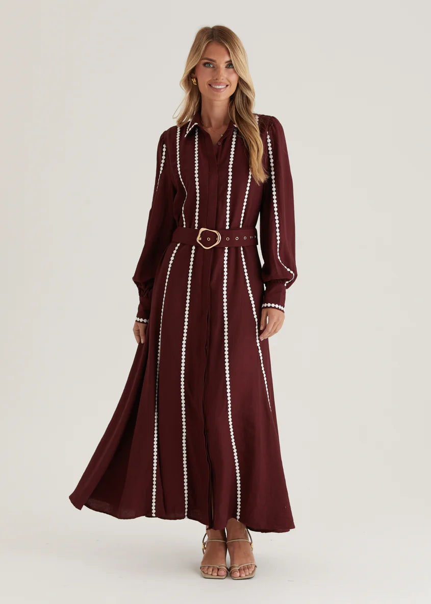 Nevaeh Maxi Dress - Burgundy