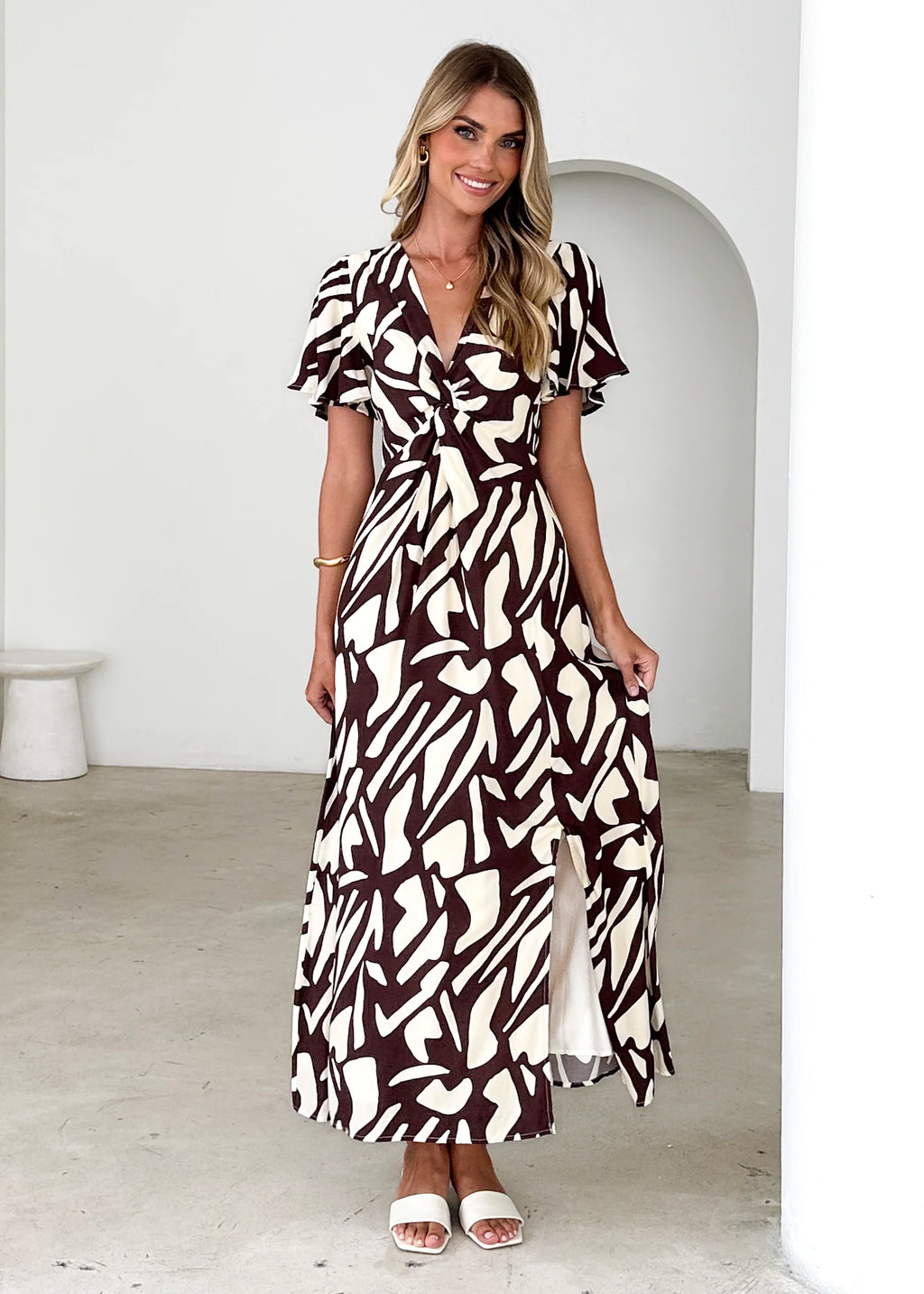 Tamsen Maxi Dress - Choc Vanilla