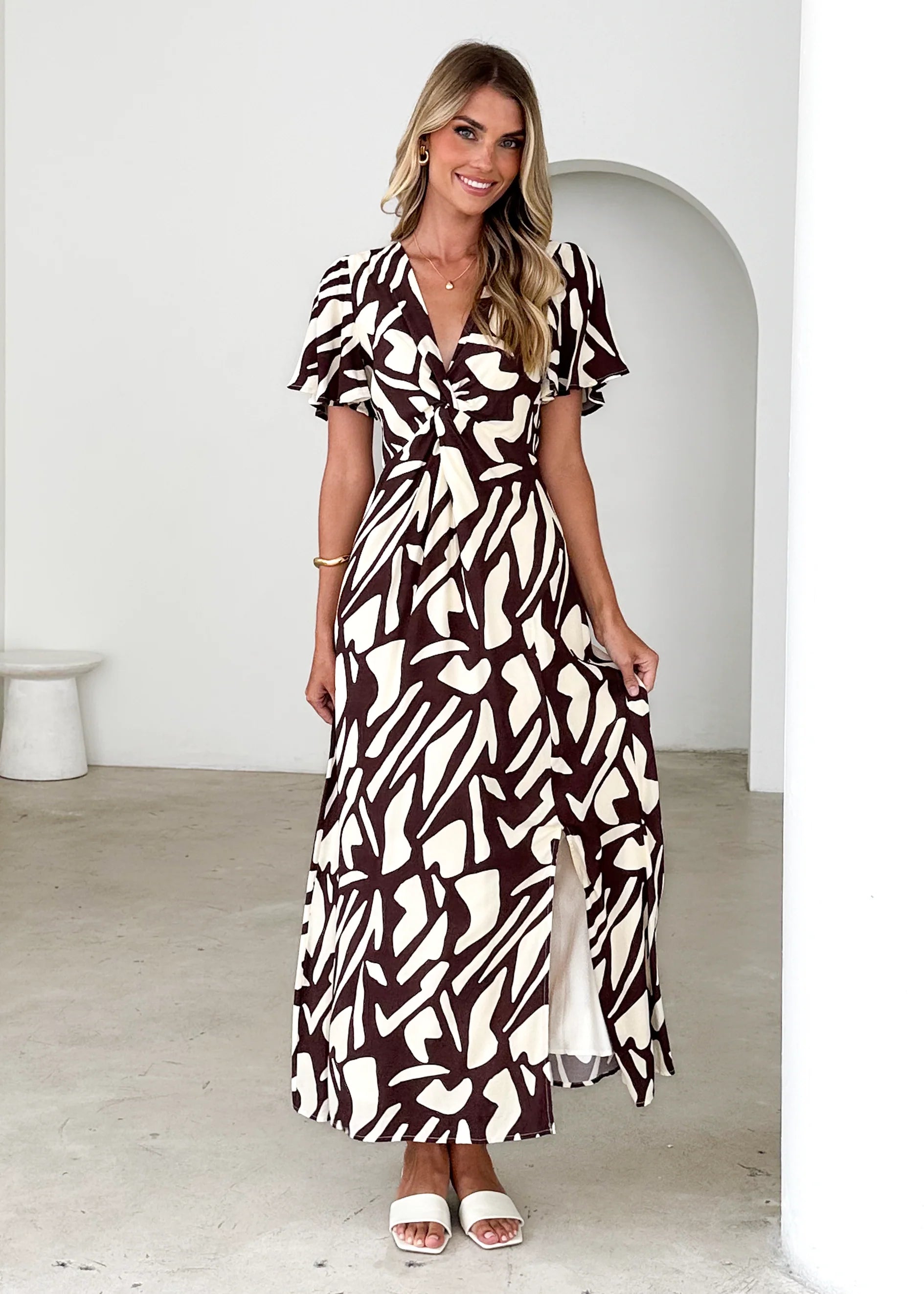 Tamsen Maxi Dress - Choc Vanilla