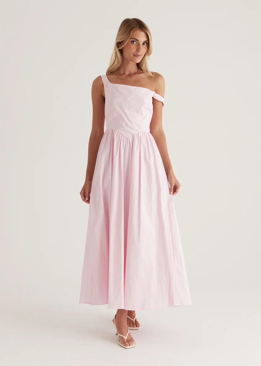 Haven One Shoulder Maxi Dress - Blush