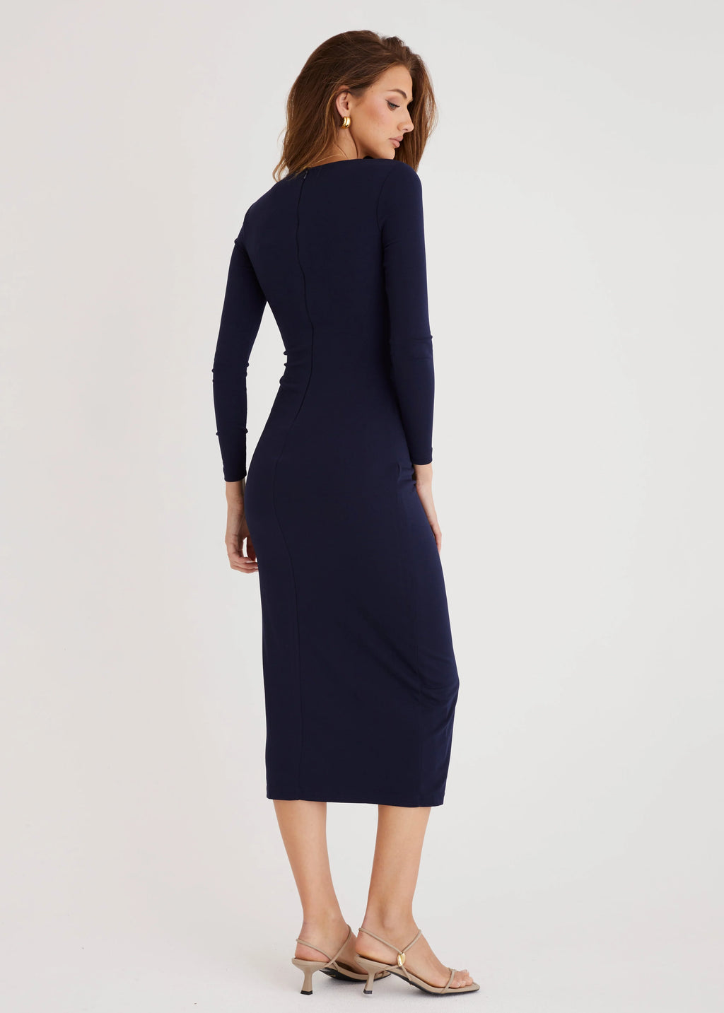 Midas Midi Dress - Navy