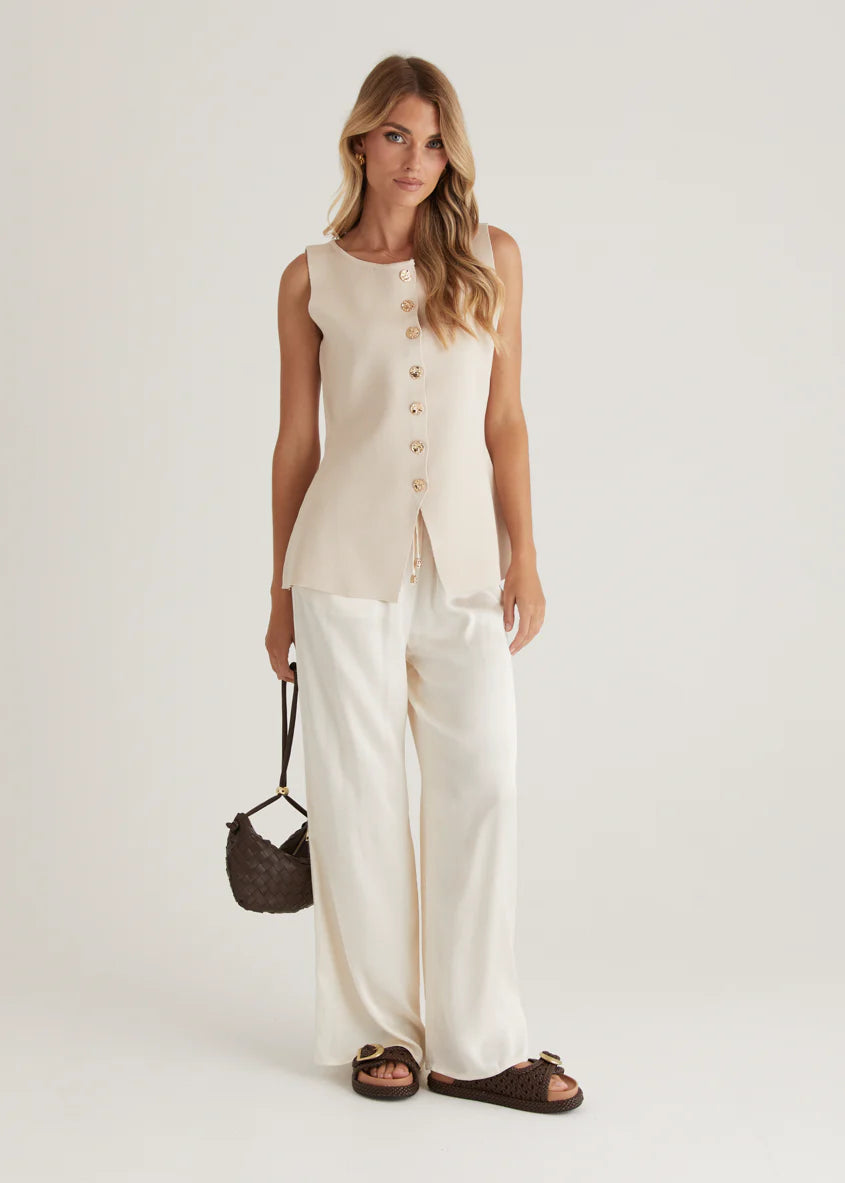 Tilly Knit Vest - Cream