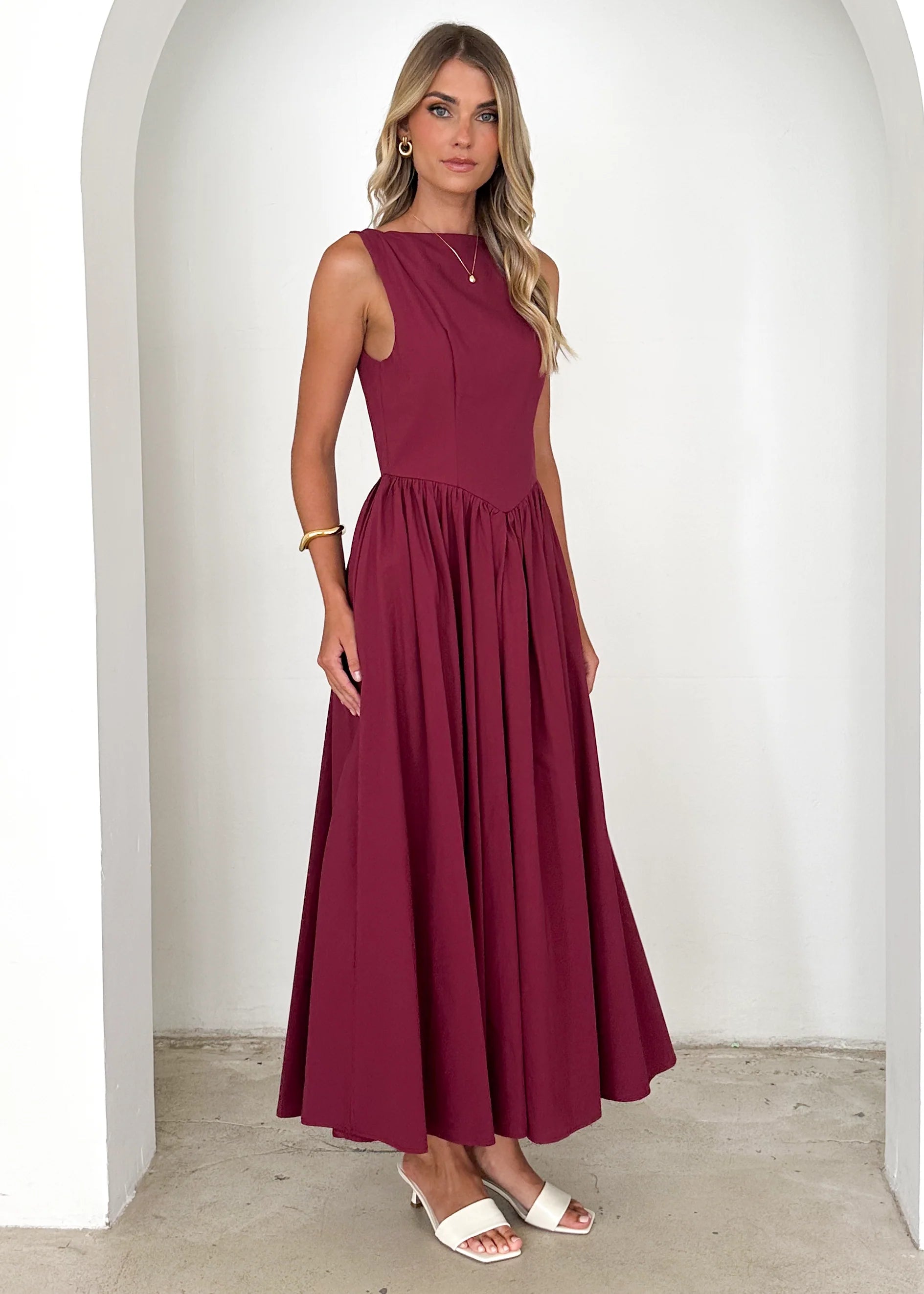 Bessie Maxi Dress - Wine