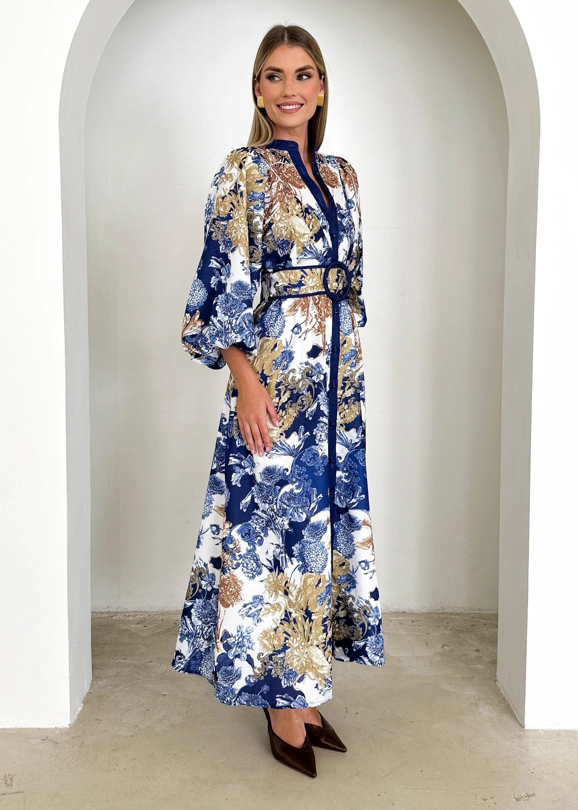 Wimsoe Midi Dress - Navy Chateau