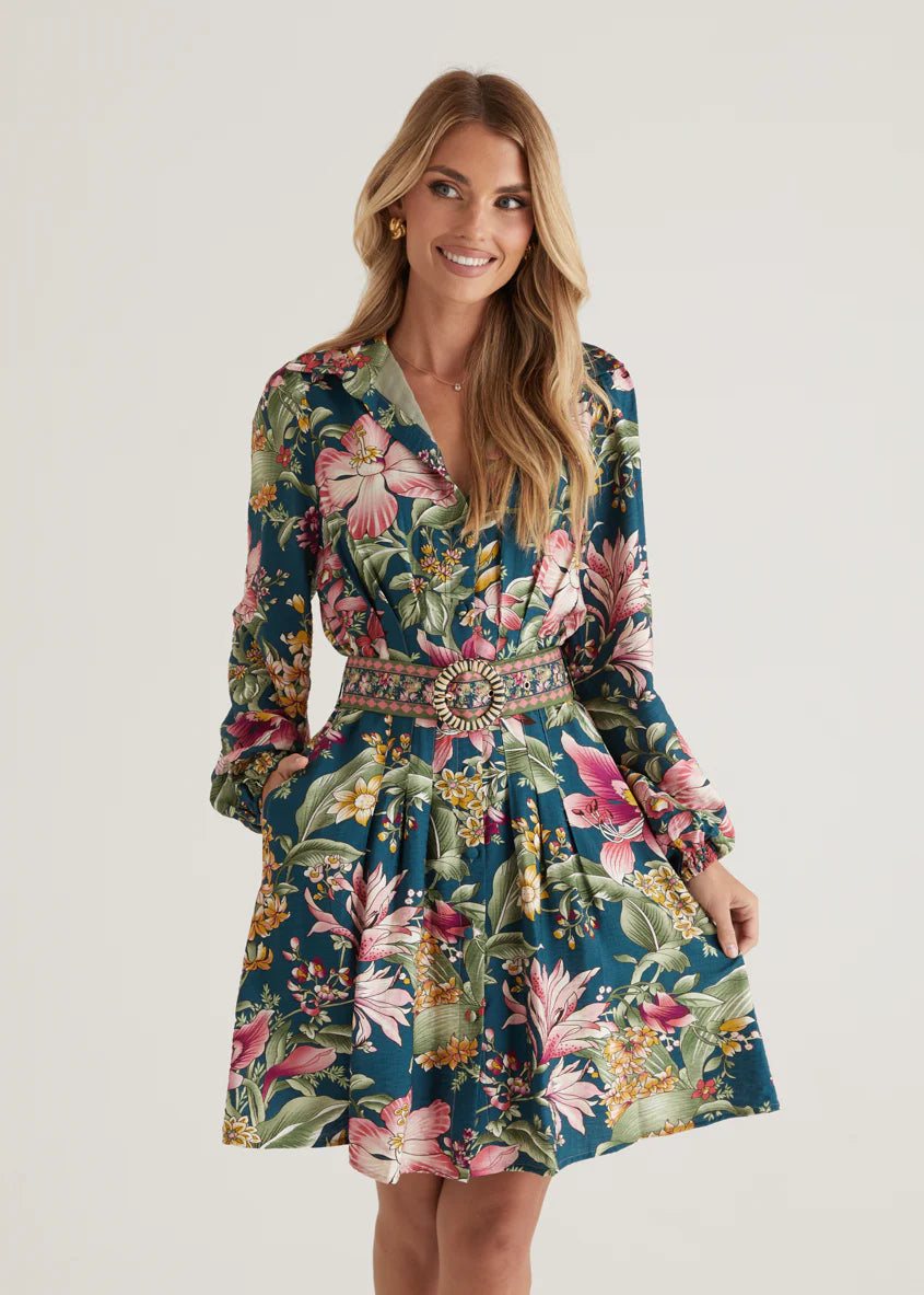 Melville Dress - Emerald Native