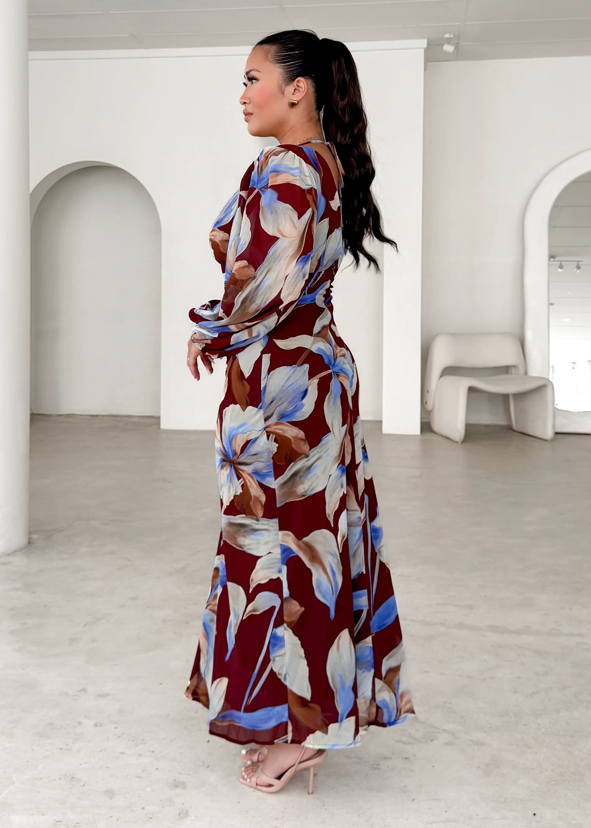 Mendez Maxi Dress - Burgundy Anya