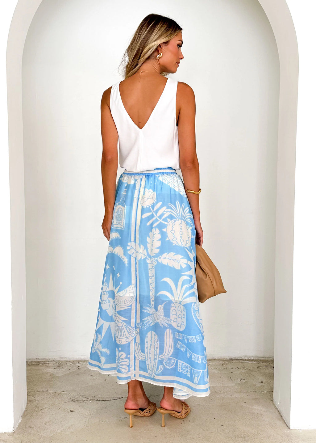 Keana Maxi Skirt - Blue Cabos