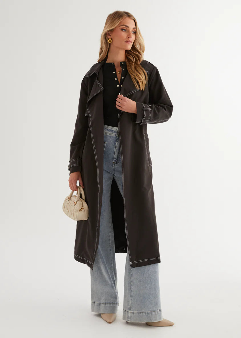 Jaidie Trench Coat - Black