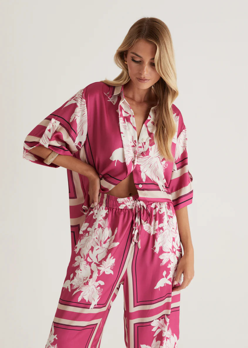 Kaycie Pants - Magenta Floral