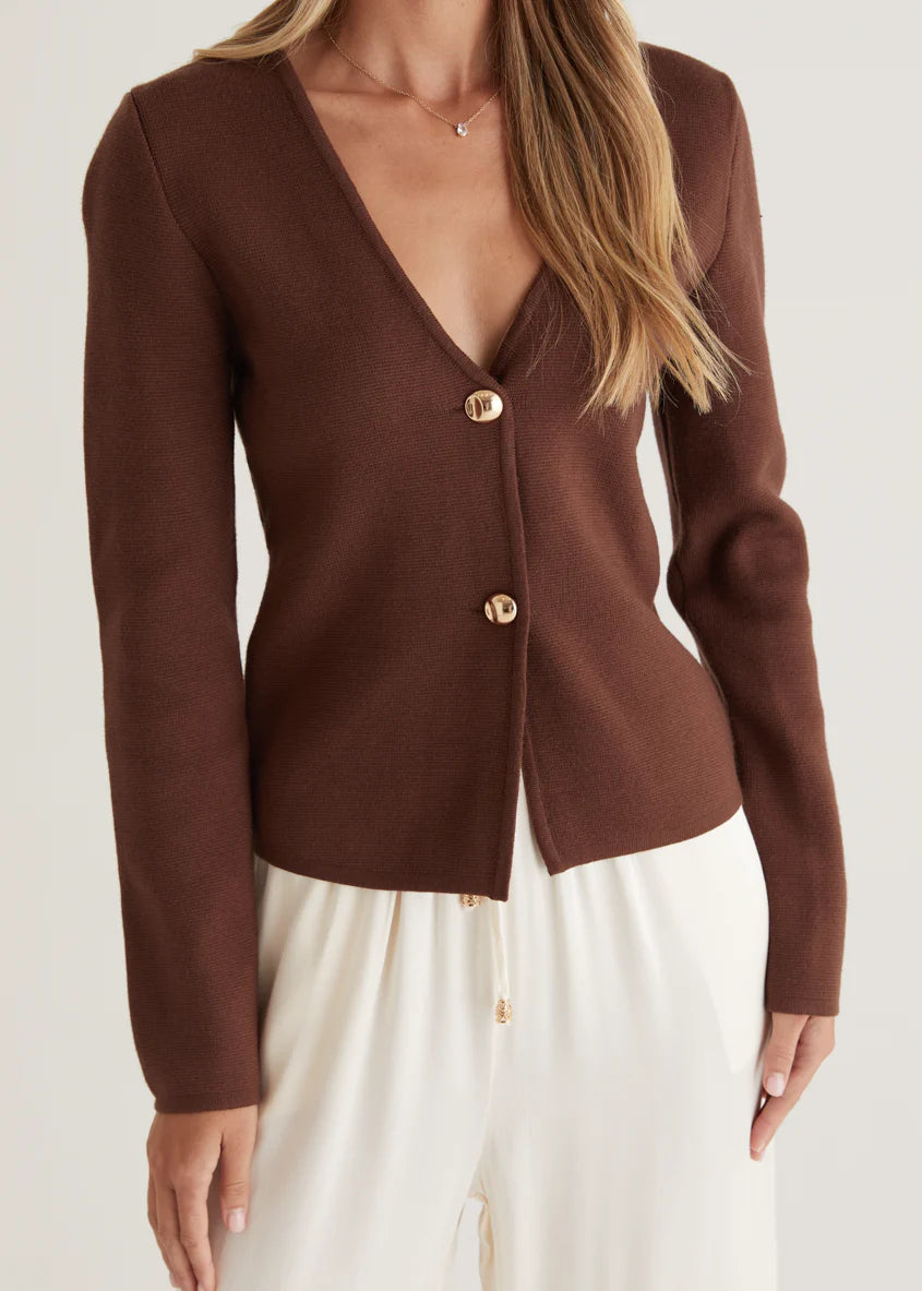 Triton Knit Top - Chocolate