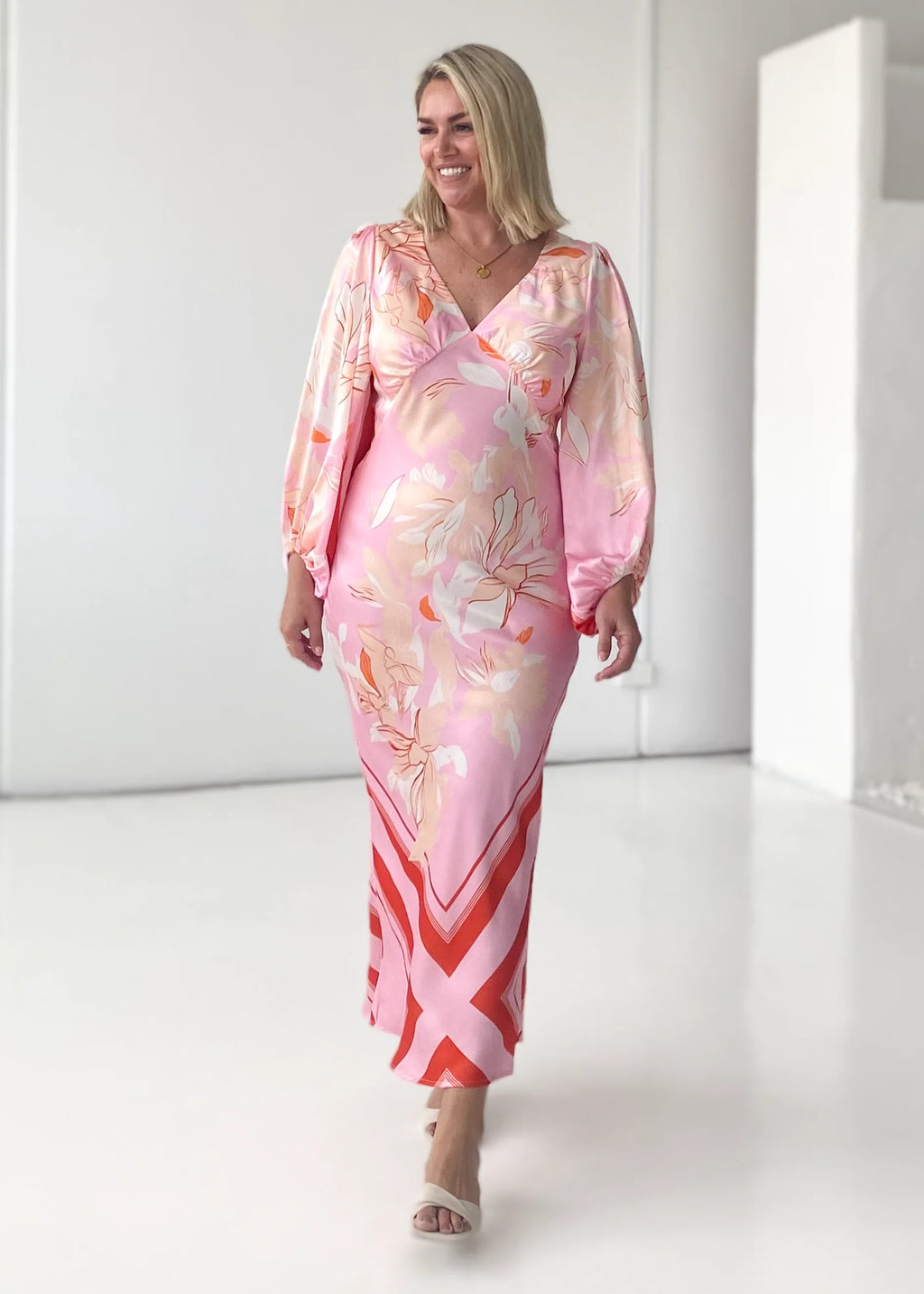 Stetha Maxi Dress - Candy Pink Floral