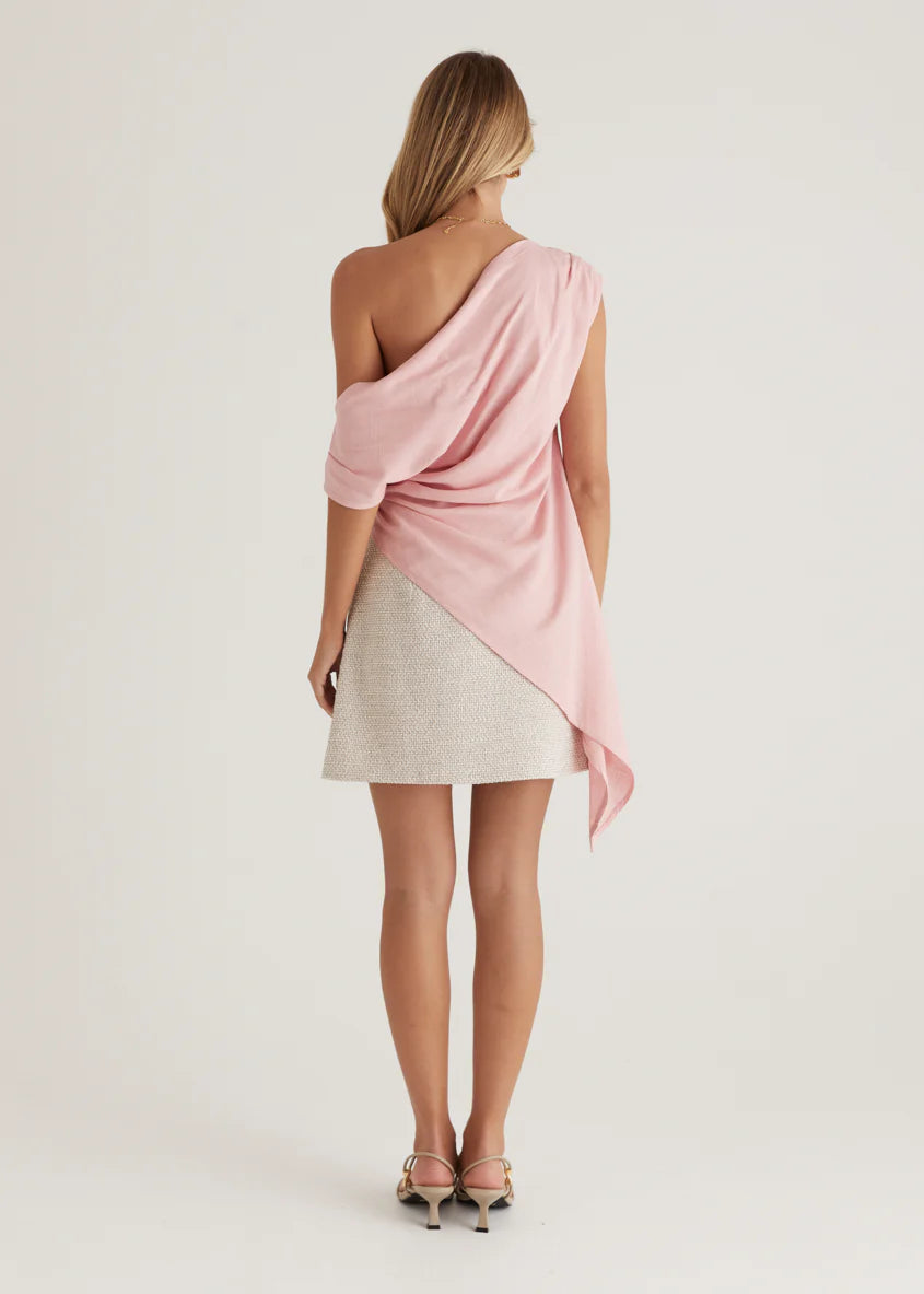 Kylo One Shoulder Top - Pink